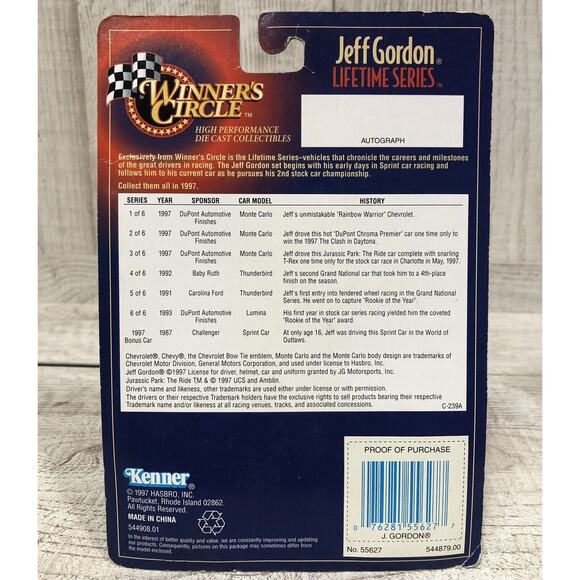 Lot Of 2 Jeff Gordon 1991 Ford Thunderbird 1997 Monte Carlo 1:64 NASCAR DieCast - Picture 8 of 9